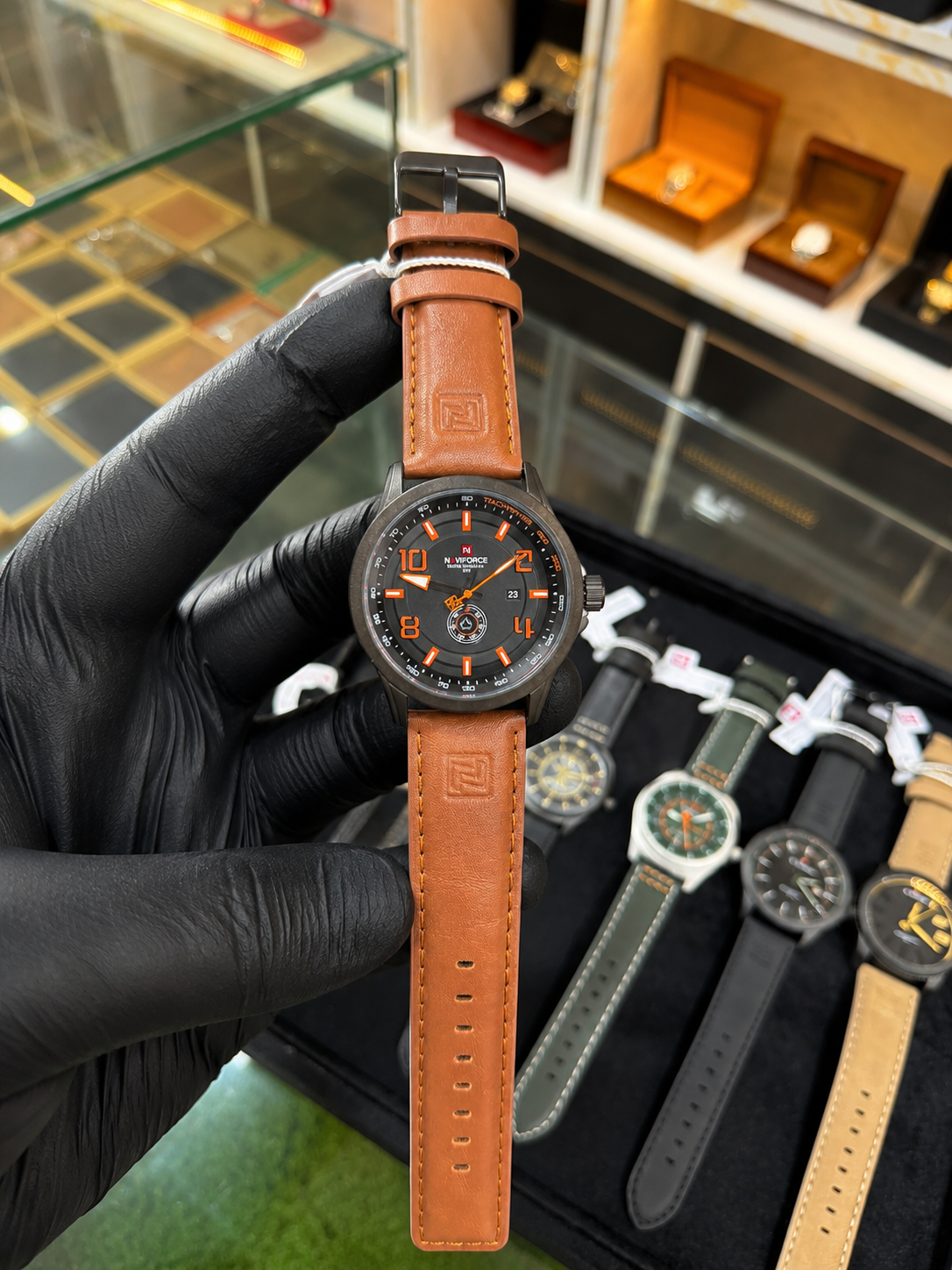 NAVIFORCE Premium Men's Analog Quartz Watch | Leather Strap | Multiple Dial Colors